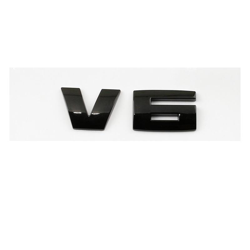 NEW ABS V6 V8 V12 logo Side rear trunk emblem black silver logo sticker Decal Replacement for BMW DL8