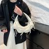 Half Moon Bowknot Women Handbags Pleated Cloud Dumpling Bags for Women Croissant Shoulder Bag Designer Bag  Crescent Clutch