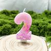 Pink Purple Swan Digital Candle Creative Design Selection Materials Colorful Birthday Cake Accessories Ambience