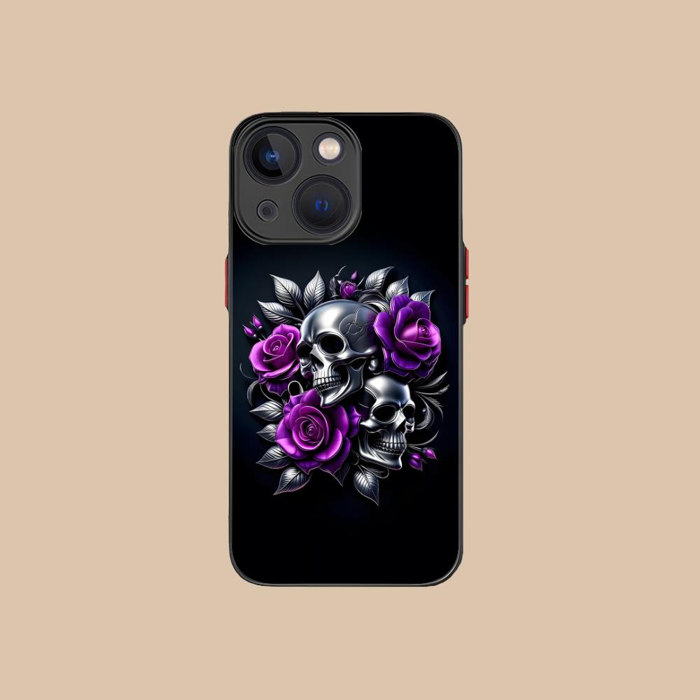 Серебряный Череп Силиконовый Чехол для Мобильного Телефона для iPhone 17 16 15 14 13 12 11 X XR XS Air Pro Max Plus Mini Цветной Чехол