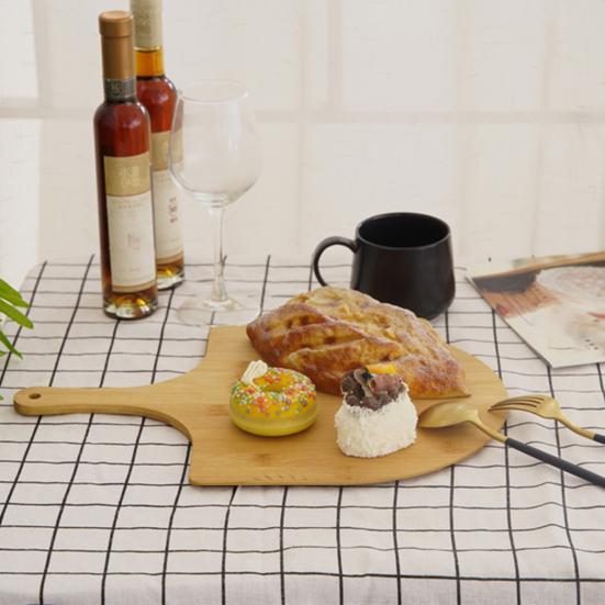 Бамбуковая кожура для пиццы, деревянная длинная ручка с антипригарным покрытием, пищевая подвесная лопатка для пиццы, разделочная доска, овощной торт, сервировочный поднос для десерта, кухонные принадлежности