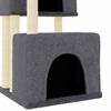 Scratching Post with Sisal Scratching Posts Dark Grey 122 cm