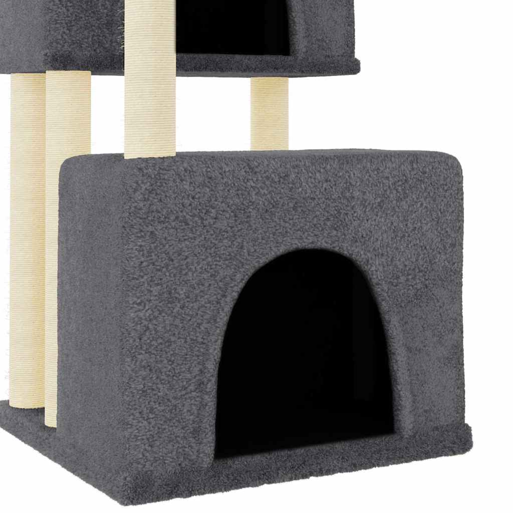 Scratching Post with Sisal Scratching Posts Dark Grey 122 cm