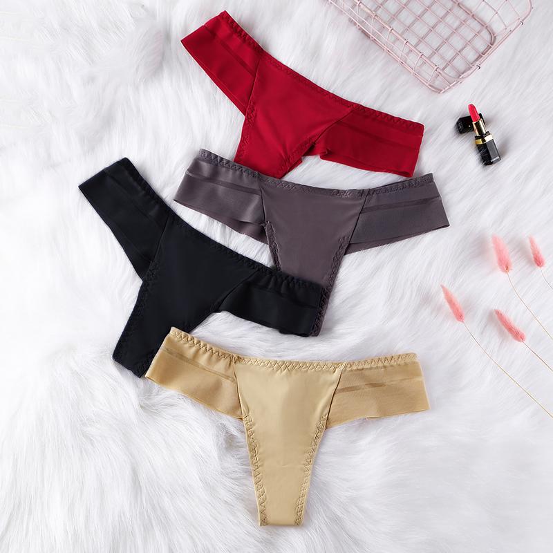 Женские сексуальные бесшовные трусики с перспективой, женские трусы, стринги, однотонные стринги, нижнее белье для женщин