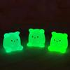 Resin Crafts Luminous Small Bear Figurines Cartoon Small Bear Statue  Micro Landscape Ornaments