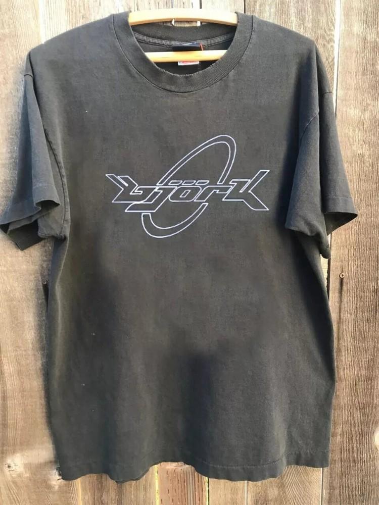 Reprint 90s Logo Bjork Rare TShirt Charcoal in Shirt Bjork Debut Album S5XL Unisex T-Shirt