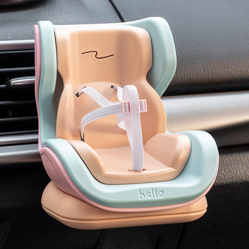 For Labubu Car Safety Seat Cartoon Chair Model Car Doll Decorative Item Car Interior Accessories Storage Gift for Labubu Fan