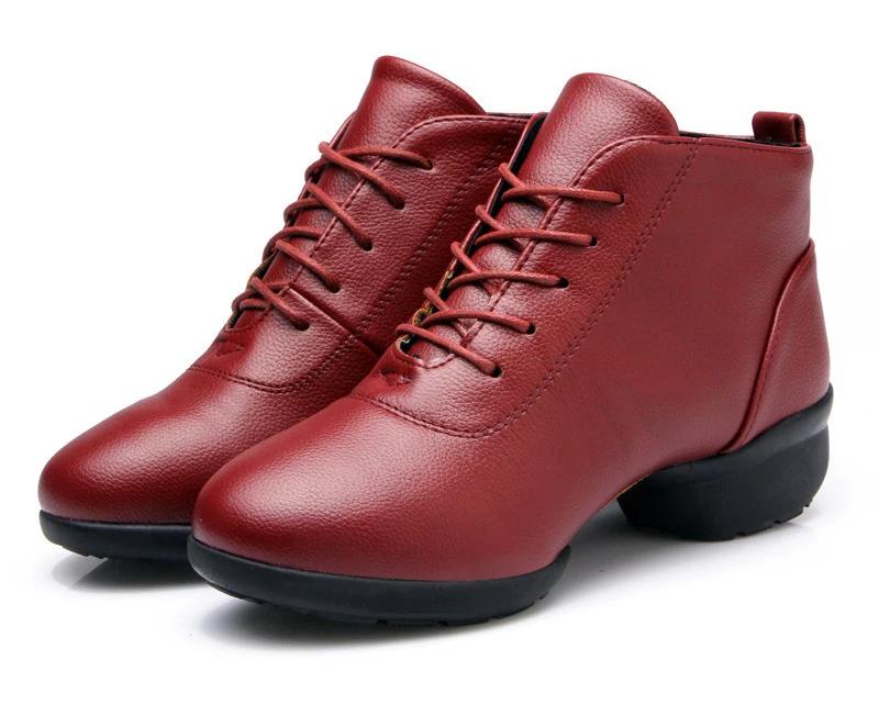 Женская обувь для джазовых танцев Женские танцевальные кроссовки Женская черно-красная обувь для современных бальных танцев для девочек Размер 34-42