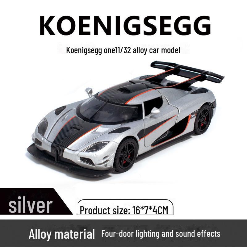 Синао 1:32 Модель спортивного автомобиля Koenigsegg - распашная дверь, звук и свет, инерционный механизм, игрушка из сплава