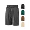 Мужская новая летняя повседневная быстросохнущая рабочая одежда в стиле ретро для спорта и фитнеса, повседневные однотонные дышащие шорты, пляжные брюки