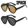Luxury Designer Oversized Pilot Sunglasses Women Brand Popular Green Yellow Punk Sun Glasses Men Big Frame Trend Shades UV400