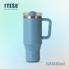 1200ml Tyeso Vacuum With Handle Bottle Stainless Steel Car Mug Straw Thermal Iced Travel Cup Tumbler Hot Cold Water Cup