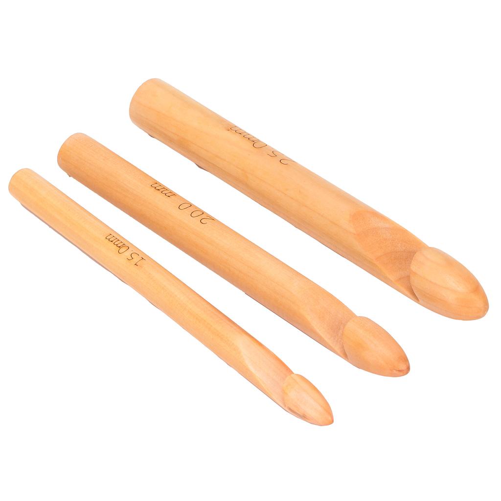 Bamboo Crochet Hook Handcrafted Knitting Needles Yarn Craft 20cmCelsius7.9in Large Crochet Hooks