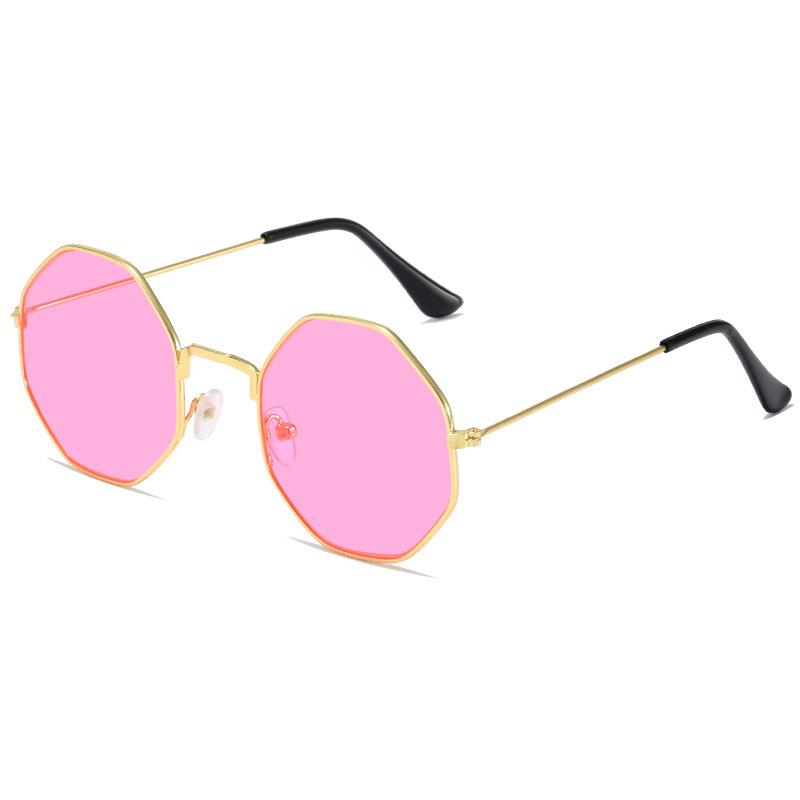 Vintage Star Octagonal Polygon Jelly Sunglasses Men And Women Marine Sunglasses