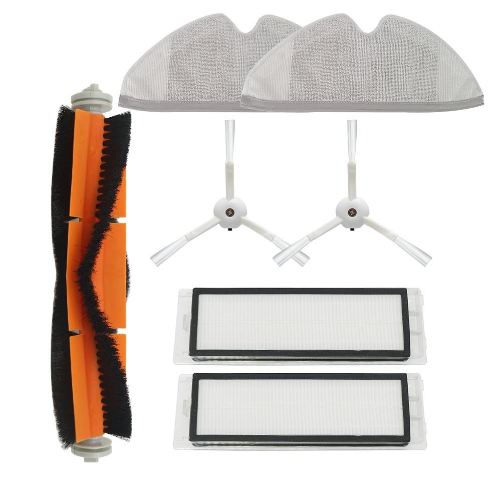 HEPA-фильтр + боковая щетка + основная щетка для робота-пылесоса Xiaomi MI 2 Roborock S50 S51, запчасти для пылесоса, аксессуары