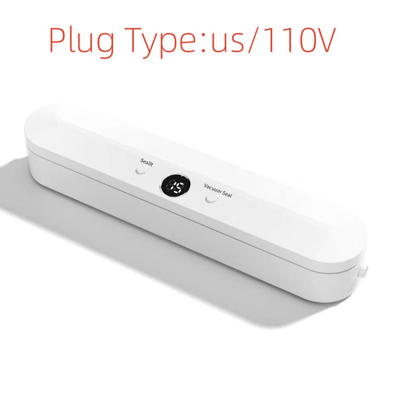 Вакуумный упаковщик для хранения продуктов питания, компактный, со светодиодными индикаторами и 10 карманами для запечатывания пленки Вакуумный упаковщик