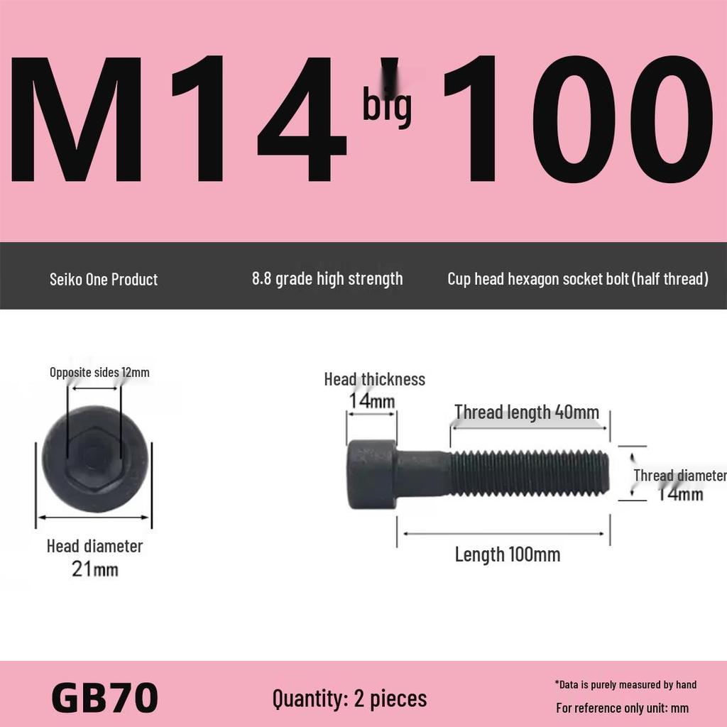 8.8 High-Strength Socket Head Cap Screw Bolt (M4-M16)
