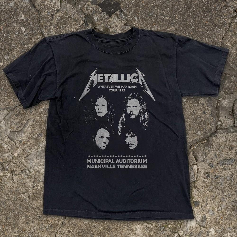 Metallica Where We May Roam Тур 1992 Унисекс Черная Футболка Размер S-5XL Унисекс Футболка
