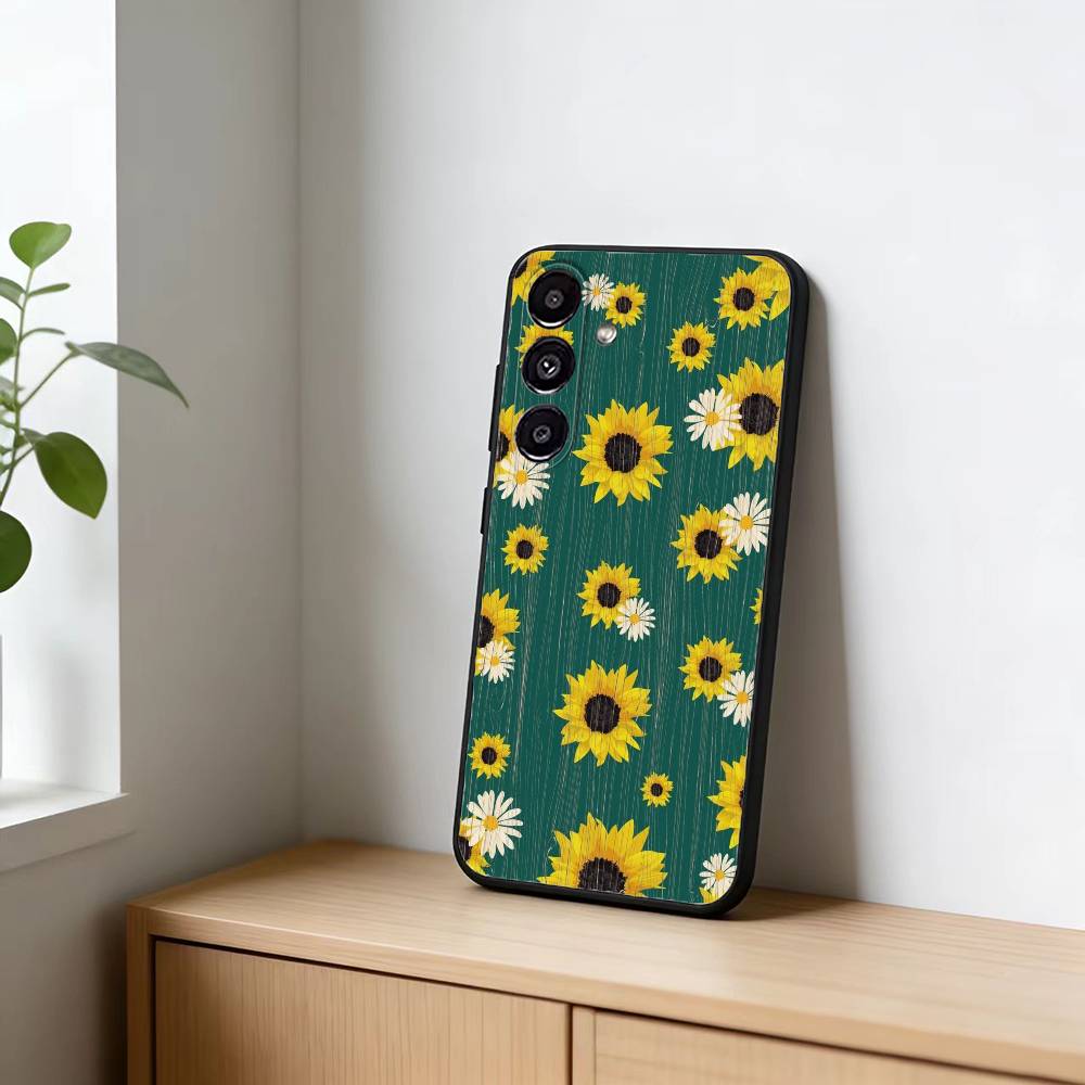 Sunflower blossoms Phone Case For Samsung Galaxy A20,21s,22,31,32,52,53,72,73,80,91 Soft Black Shell
