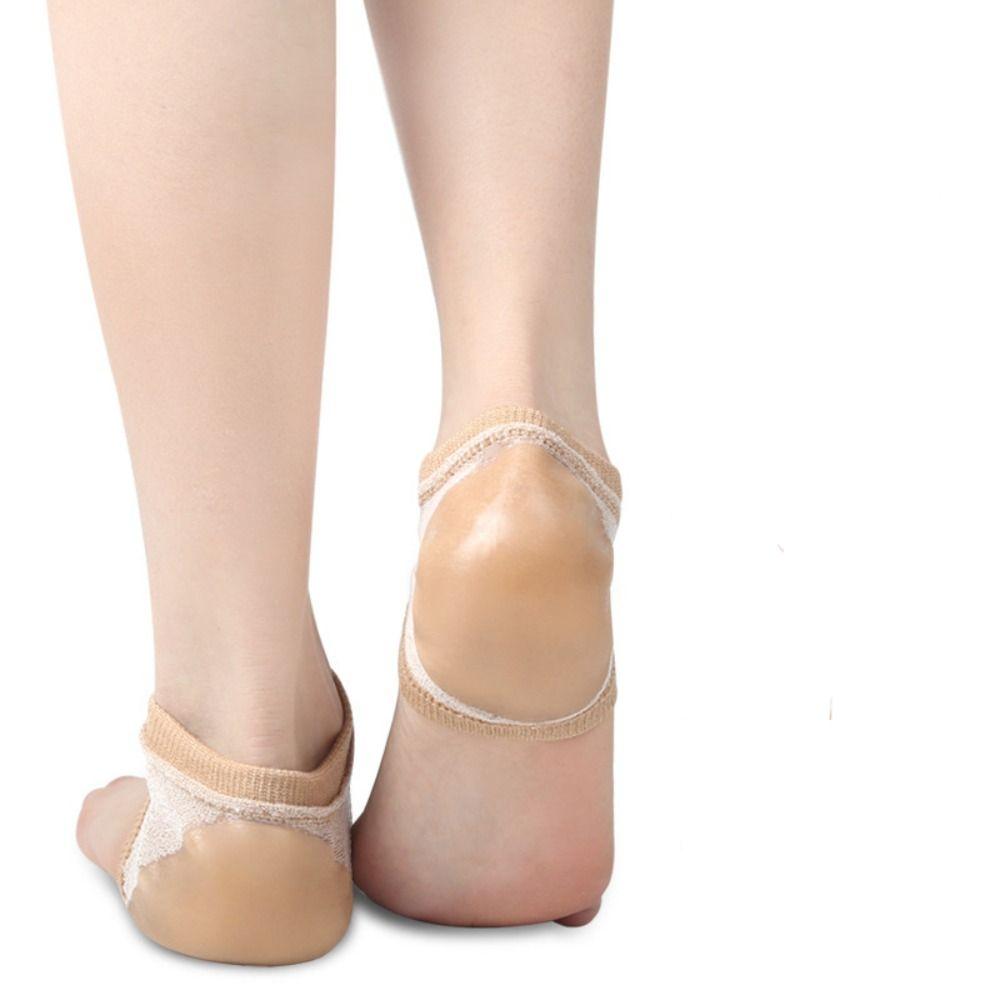 Care Protectors Thin Socks Foot Skin With Hole Moisturizing Gel Heel Protector Female Socks Half-yard Socks Silicone Heel Pads