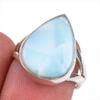 Кольцо в подарок из стерлингового серебра 925 пробы с драгоценным камнем из натурального ларимара Natural Republic S.6 o4v24