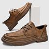 Модная мужская повседневная обувь Высококачественная дизайнерская Удобная Деловая офисная обувь для ходьбы Натуральная кожа Винтажная Уличная мужская обувь