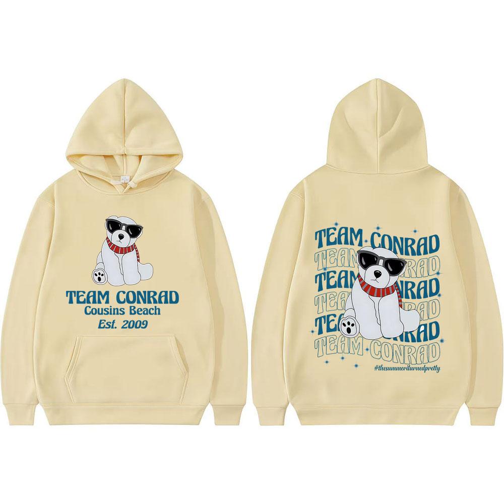 Team Conrad Cousins Beach Graphic Sweatshirts Men Women Fashion Hip Hop Vintage Trend High Quality Hoodie Comfort Casual Hoodies