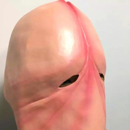 Смешная латексная маска на голову Хэллоуин розыгрыш шутки 3D пенис член вечеринка косплей костюм
