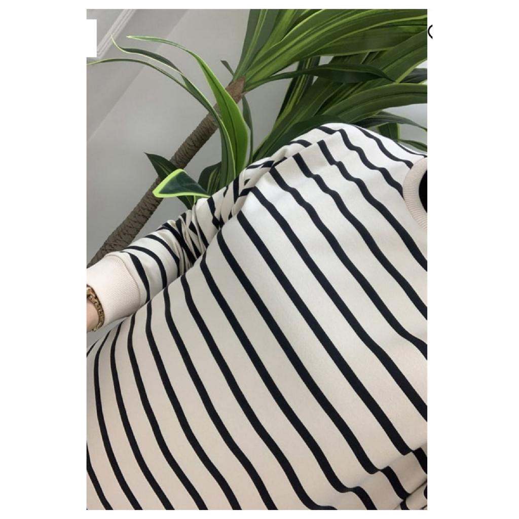 Двухниточный толстовка в полоску в стиле хиджаба-туники