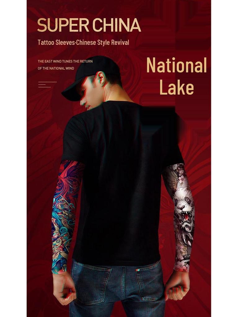 Мужские солнцезащитные рукава из ледяного шелка: Вождение, Велоспорт, Защита татуировок