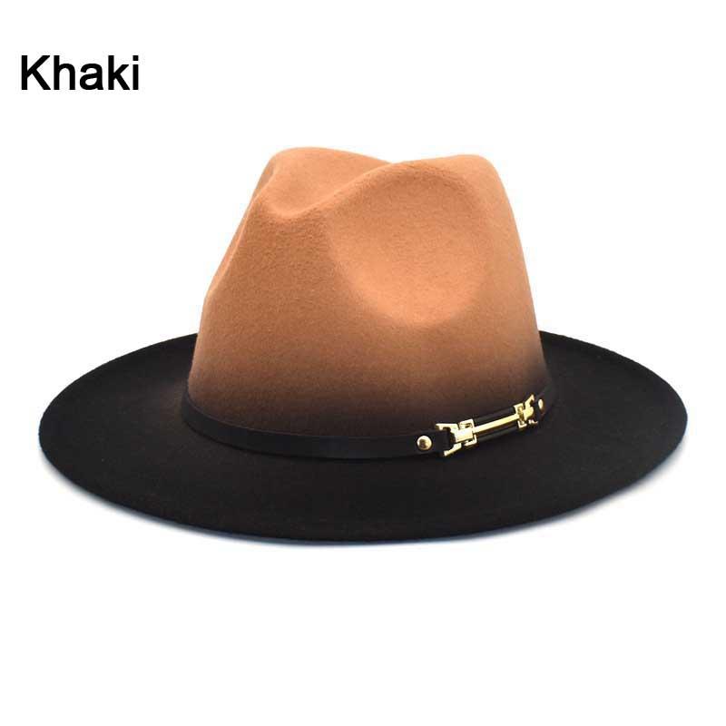 Шапки с градиентом цвета. Мужская и женская фетровая джазовая панама.