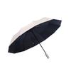 Ультрапрочный зонт-автомат двойного сложения черного цвета с защитой от УФ-лучей.