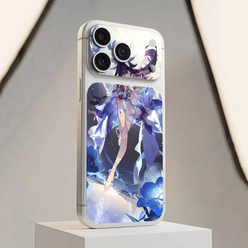 Наклейка-скин на заднюю панель Genshin Impact Коломбина для IPhone 17 Pro 17 Pro Max