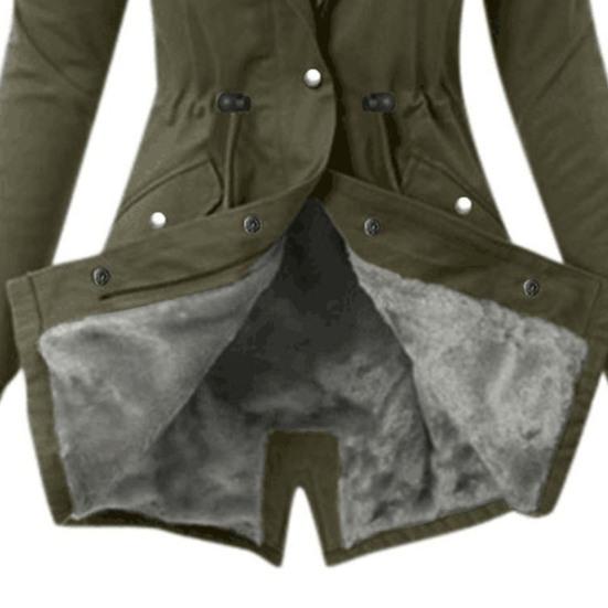 Женская теплая куртка с длинным рукавом и мягкой плюшевой подкладкой и капюшоном