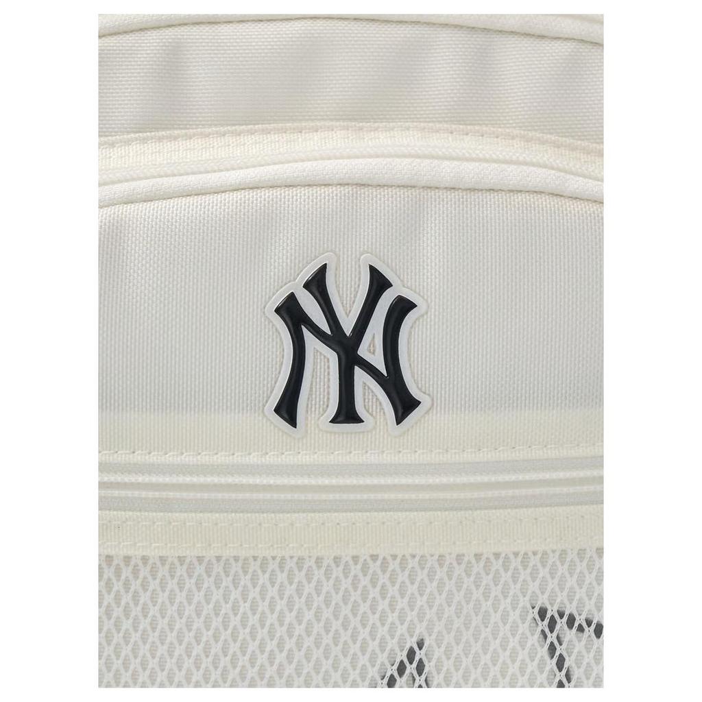 MLB 25FW New York Yankees 3 Layer 21L Brand Logo Fashion Versatile Nylon Polyester Backpack Kids backpack White 7ABKB065N-50CRS