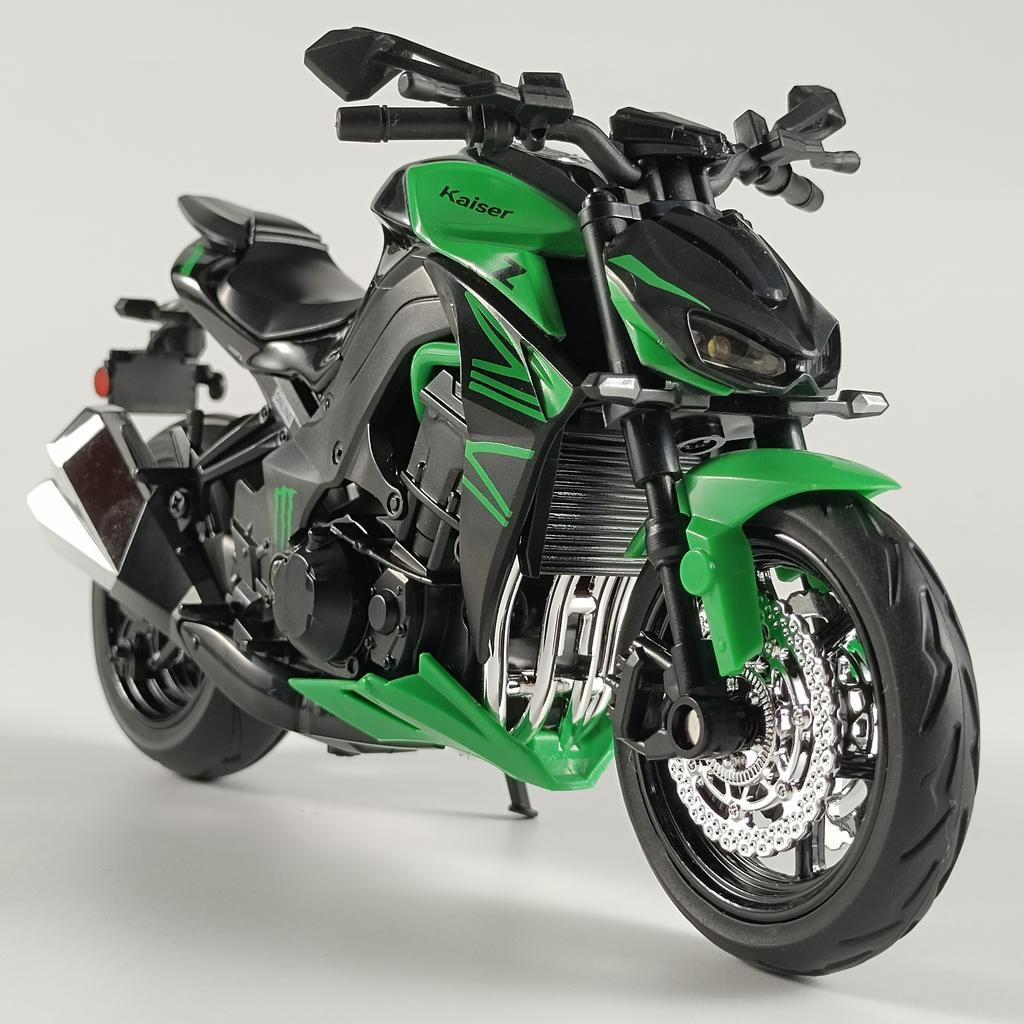 Масштаб 1/12 Модель мотоцикла Kawasaki Z1000 Уличный автомобиль Литье под давлением Металлический сплав Автобайк Амортизатор Внедорожник Автоцикл Игрушки Автомобиль