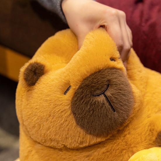Capybara Plush Doll Pillow Soft Kawaii Stuffed Animal Toy for Kids Adults Capybara Hugging Capybara Cuddly Rodents Doll Gift for Birthdays Valentines