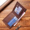 Men's Slim Tri-fold Leather Wallet with Multi-Card Slots - Casual Fashion Money Clip