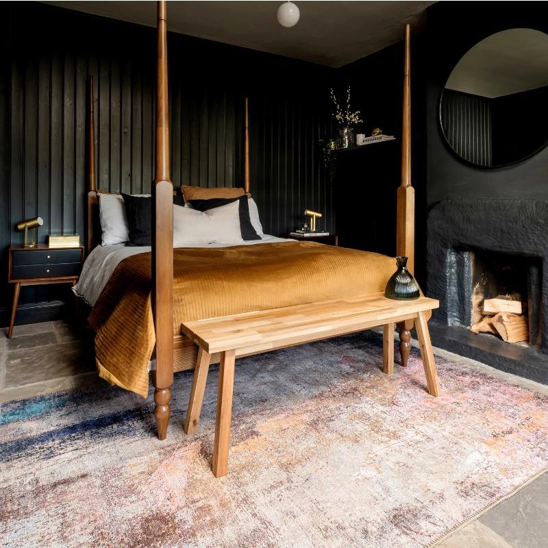 Потертый Теплый Нейтральный Серо-бежевый Ковер для Гостиной Абстрактный Серый Бежевый Элегантный Ковер для Спальни Универсальные Ковры для Кухни Прихожей