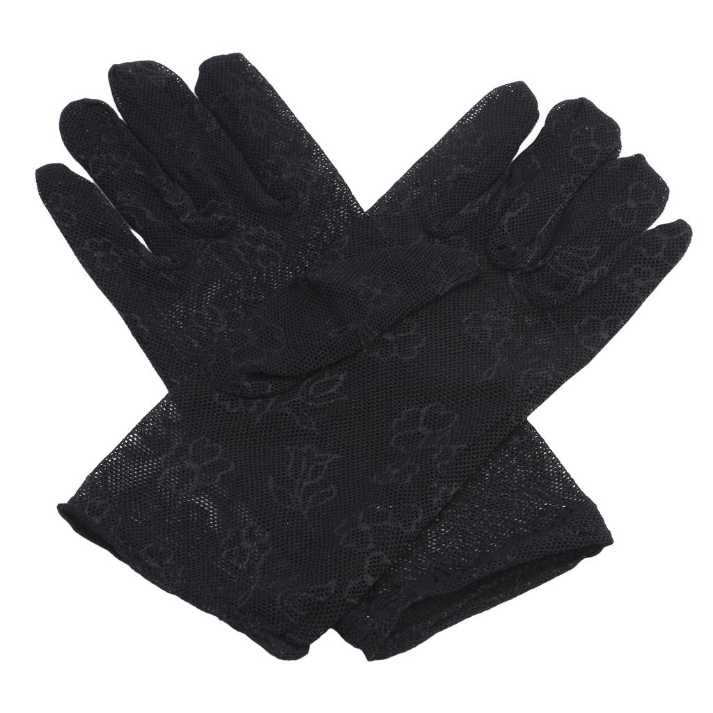 Женские перчатки для защиты рук на открытом воздухе, жаккардовые велосипедные солнцезащитные кремы, короткие кружевные варежки