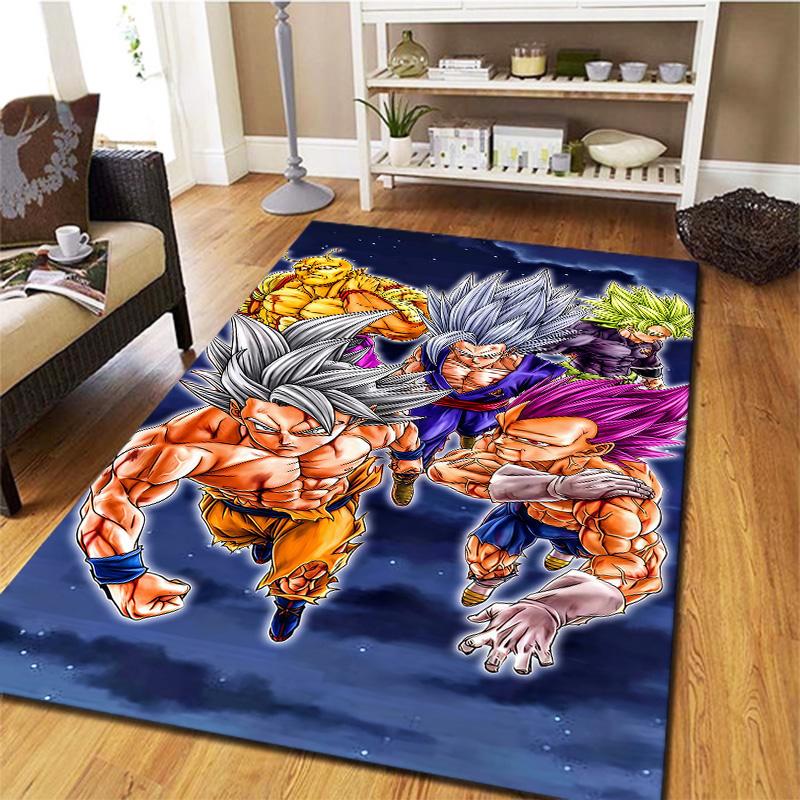 Ковер Dragon Ball Z для гостиной, спальни, дома, украшение дивана, нескользящий коврик для игр детей