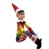 Rainbow Elf Decoration Cute Cloth Long Legs Sitting Holiday Shelf Elf Figurine for Desk