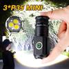 Светодиодный мощный фонарик, перезаряжаемый через USB, тактический фонарь с 5 режимами, водонепроницаемый мини-фонарь из алюминиевого сплава для кемпинга