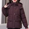 Plus Size XL-5XL Fashion Winter Woman Parkas Hooded Thick Warm Jacket Loose Middle Age Women's Coats