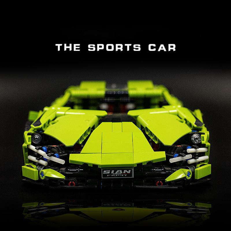 1280 шт. Технический 1:14 Sian Lamborghini, спортивные автомобили, строительные блоки, MOC, городской скоростной автомобиль, сборные кирпичи, игрушки для детей, мальчиков