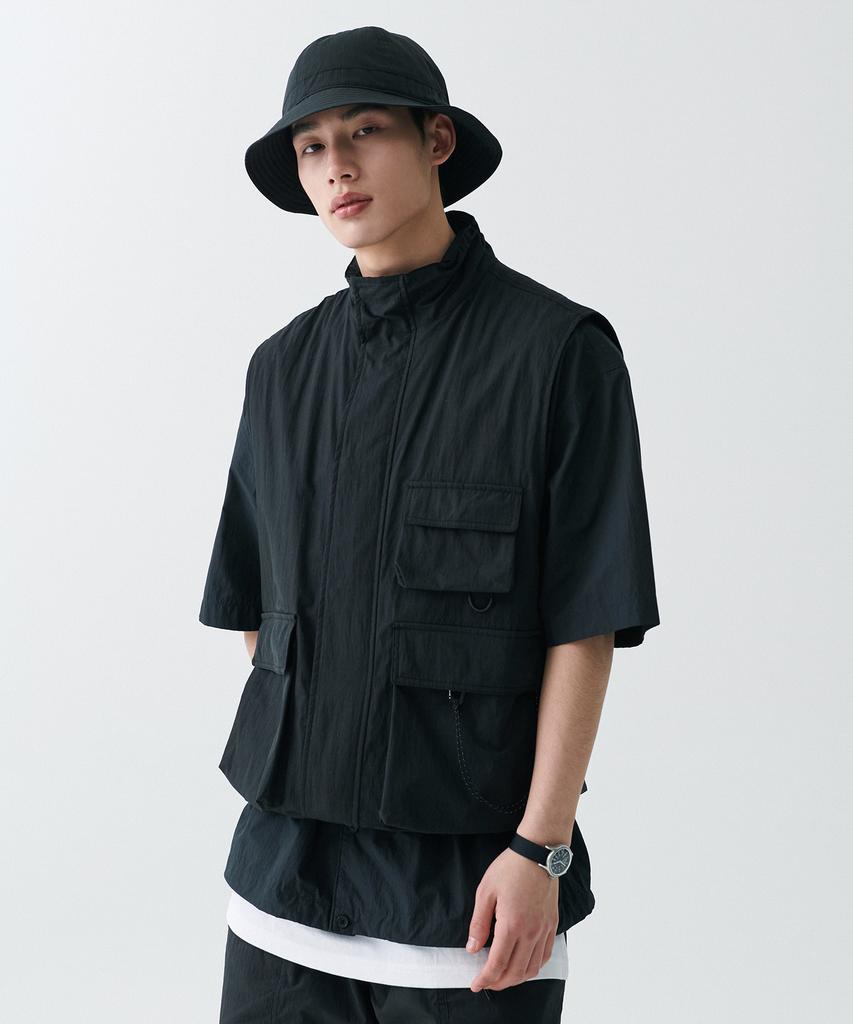 Musinsa Standard [City Leisure] Cn Multi-Pocket Vest [Black]