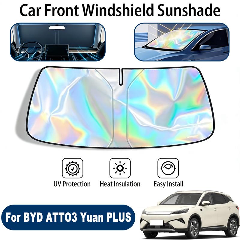 Солнцезащитная шторка на лобовое стекло для BYD ATTO3 Yuan PLUS, складная, отражающая УФ-излучение, чехол для защиты лобового стекла, аксессуары