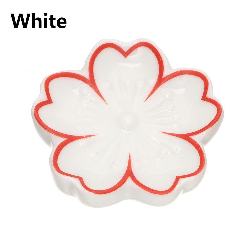 Dining Spoon Fork Chopstick Rest Tableware Chopsticks Holder Sakura Blossoms Colorful Ceramic