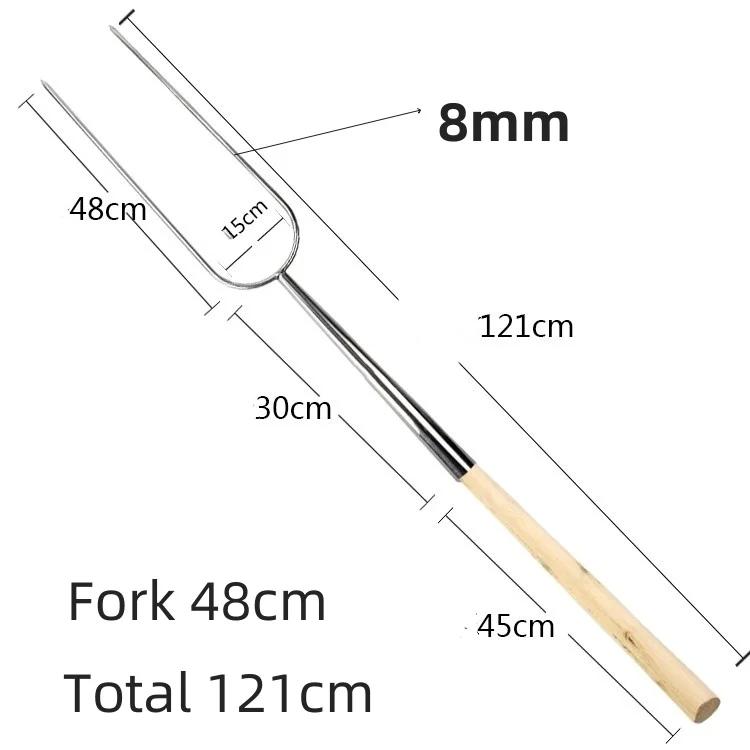 Big meat fork Extendable Roasting Sticks Stainless Steel BBQ Smores Skewers duck BBQ meat fork long large big roast chicken fork