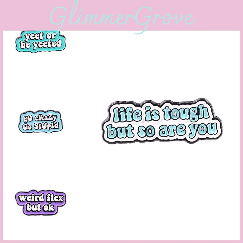 Stylish And Inspirational Metal Letter Brooch Set For Trendy Minimalist Fashion